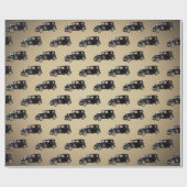 Altes antikes schwarzes Auto Geschenkpapier (Flach)
