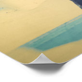 Altes Antiques Flugzeug Gelb und Blau 30cm x 30cm Poster (Ecke)