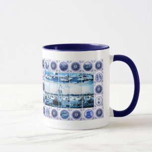 Altes Art-Fliesen-Wandgemälde Hollands Delftware Tasse