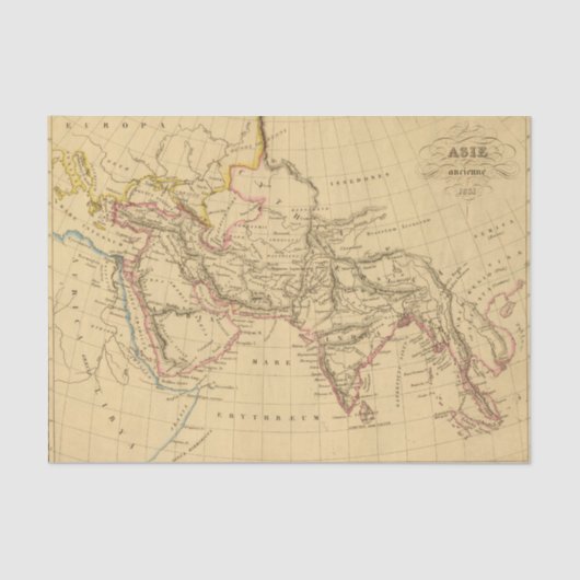 Altes Asien Seidenpapier (Vorderseite)