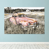 Altes Auto Art 3 überzogene Canvas Leinwanddruck (Insitu (Holzboden))