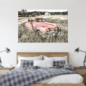 Altes Auto Art 3 überzogene Canvas Leinwanddruck (Insitu (Schlafzimmer))