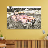 Altes Auto Art 3 überzogene Canvas Leinwanddruck (Insitu (Wohnzimmer))