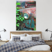 Altes Auto Art 4 überzogene Canvas Leinwanddruck (Insitu (Schlafzimmer))