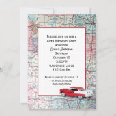 Altes Auto auf Karte 60. Geburtstag (Vorderseite)