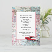 Altes Auto auf Karte für 80. Geburtstag (Stehend Vorderseite)