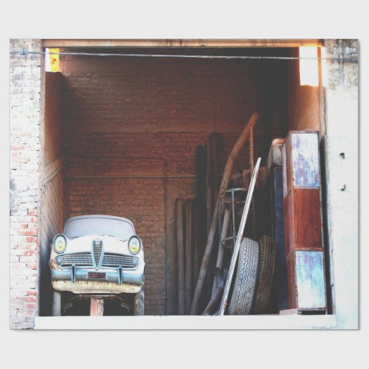 Altes Auto Geschenkpapier (Flach)