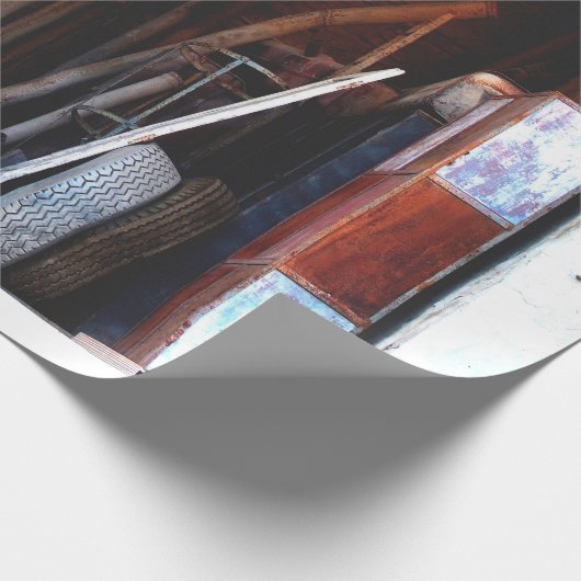 Altes Auto Geschenkpapier (Ecke)