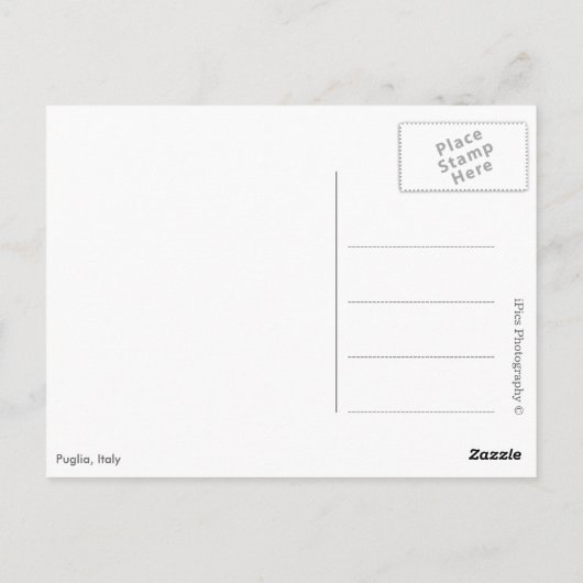 Altes Auto in einer Straße in Italien in Schwarz/W Postkarte (Rückseite)