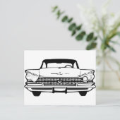 Altes Auto in Schwarz oder Weiß Postkarte (Stehend Vorderseite)