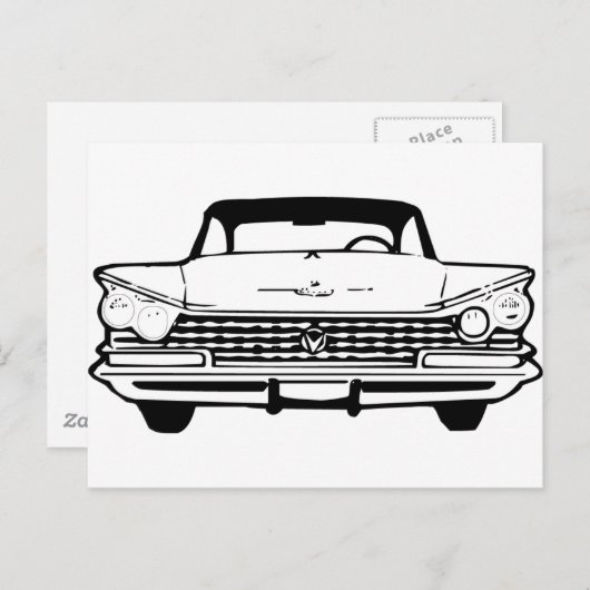 Altes Auto in Schwarz oder Weiß Postkarte (Vorne/Hinten)