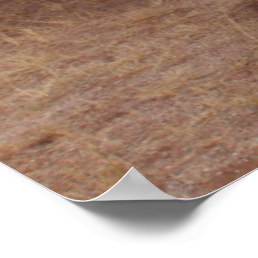 Altes Auto in Wüstenlandschaft Poster (Ecke)