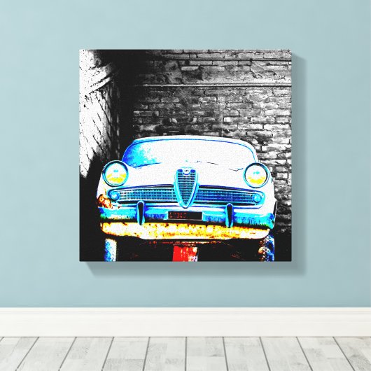 Altes Auto Leinwanddruck (Insitu (Holzboden))