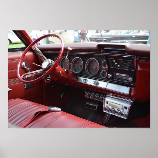 Altes Auto mit 8 Gleisen Poster (Vorne)