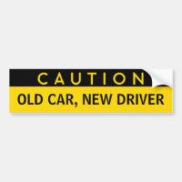 Altes Auto, neuer Fahrer Funny Autoaufkleber