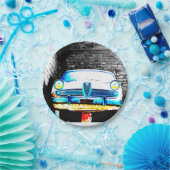 Altes Auto Pappteller (Party)