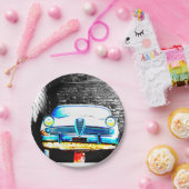 Altes Auto Pappteller (Party)