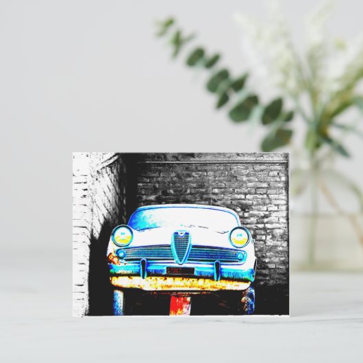Altes Auto Postkarte (Stehend Vorderseite)