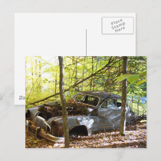 ALTES AUTO POSTKARTE (Vorne/Hinten)