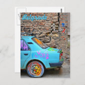 Altes Auto Postkarte (Vorne/Hinten)