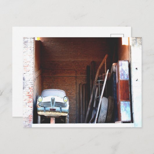 Altes Auto Postkarte (Vorne/Hinten)