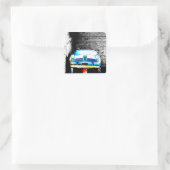 Altes Auto Quadratischer Aufkleber (Tasche)