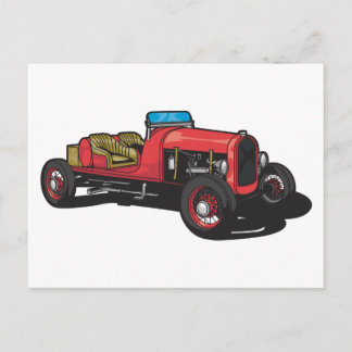 Altes Auto (rot) Postkarte