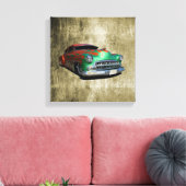 Altes Auto ummantelte Canvas Leinwanddruck (Insitu (Wohnzimmer))