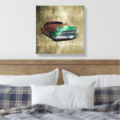 Altes Auto ummantelte Canvas Leinwanddruck (Insitu (Schlafzimmer))