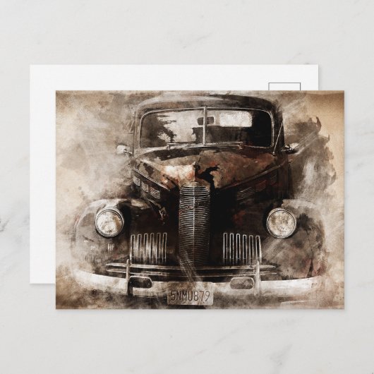 Altes Auto Vintag Postkarte (Vorne/Hinten)