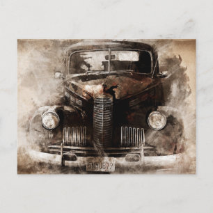 Altes Auto Vintag Postkarte