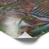 Altes Autokratzer im Foto des Waldes (Ecke)