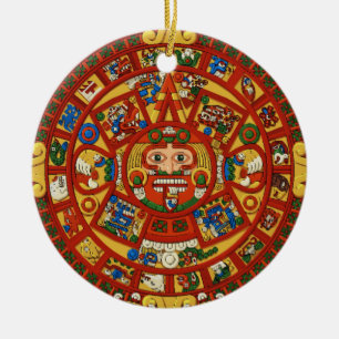 Altes aztekisches Mayasymbol Keramikornament