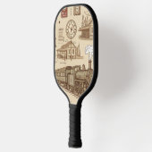 Altes Bahnhofsdesign (1) Pickleball Schläger (Links)