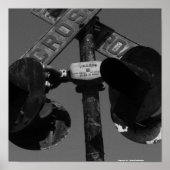 Altes Bahnübergangssignal Poster (Vorne)