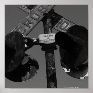Altes Bahnübergangssignal Poster