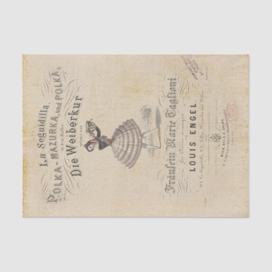 Altes Ballet Seidenpapier (Vorderseite)