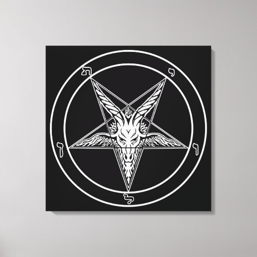 Altes Baphomet Lugano Gestern und Heute Leinwanddruck (Vorderseite)