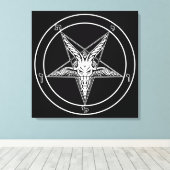 Altes Baphomet Lugano Gestern und Heute Leinwanddruck (Insitu (Holzboden))