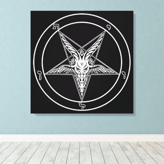 Altes Baphomet Lugano Gestern und Heute Leinwanddruck (Insitu (Holzboden))