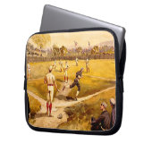 Altes Baseballspiel Laptopschutzhülle (Vorderseite Links)