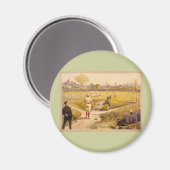Altes Baseballspiel Magnet (Vorderseite/Rückseite)