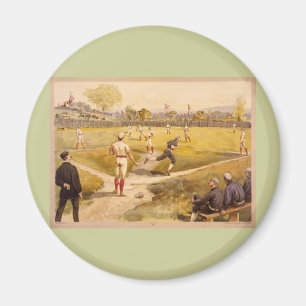 Altes Baseballspiel Magnet