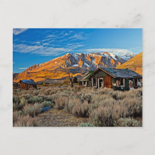 Altes Bauernhaus auf dem Hwy 395 Im Juni See Postkarte