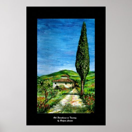 Altes Bauernhaus in Chianti - Toskana Landschaft Poster (Vorne)
