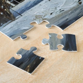 Altes Bauernhaus mit Keller-Winterlandschaft Puzzle (Seite)