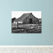 Altes Bauernhaus Stall dunkel Stretched Canvas Pri Leinwanddruck (Insitu (Holzboden))
