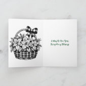 Altes Bauernhaus Weihnachtsbäumseite Karte (Innenseite)