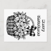 Altes Bauernhaus Weihnachtsbäumseite Postkarte (Rückseite)