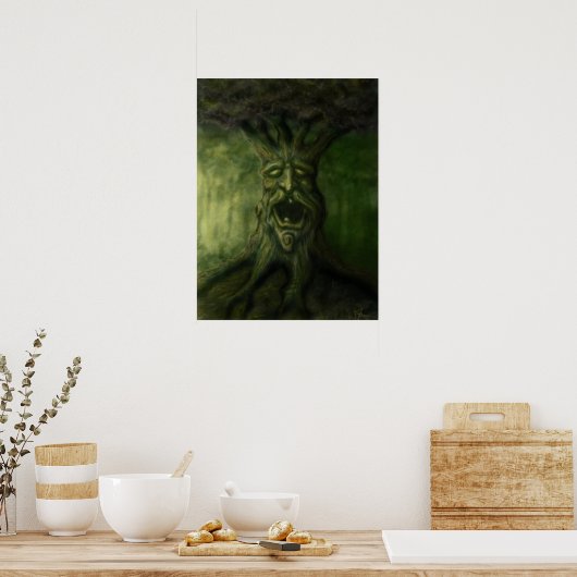 altes Baumfantasy-Poster Poster (Küche)